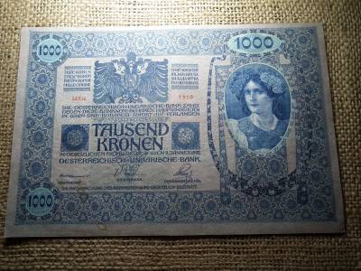 1000 korona 1902 , Osztrák felülbélyegzéssel 