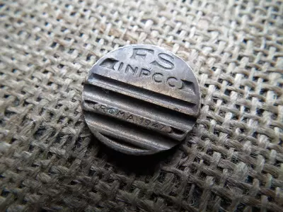 Olaszország , FS INPCC - Roma 1947 , telekommunikációs token , érem 