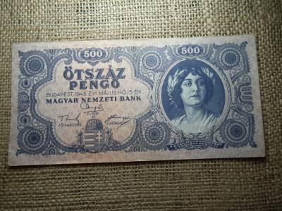 500 pengő 1945  , hibás N 
