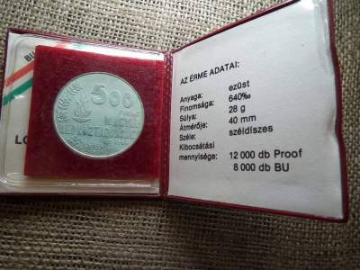 Ezüst 500 forint 1984 , Los Angeles -i Olimpia