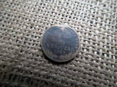 20 krajcár 1869 KB MKVP , ezüst , hamis 