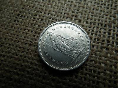 Svájc , ezüst 2 frank 1920 B , francs 