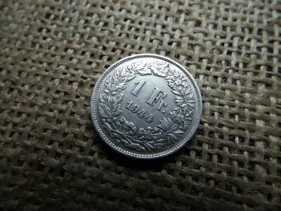 Svájc , ezüst 1 frank 1944 B , franc