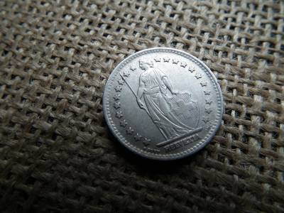 Svájc , ezüst 1 frank 1945 B , franc