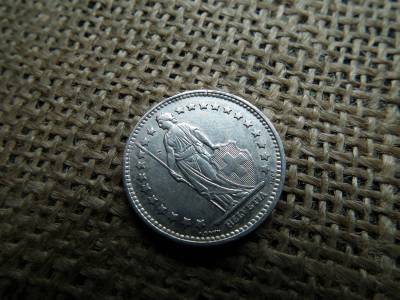Svájc , ezüst 1 frank 1957 B , franc
