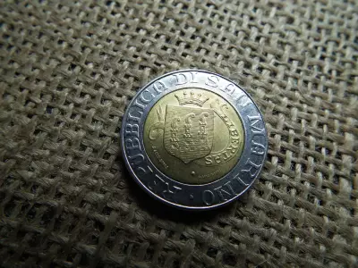 San Marino 500 lira 1989 , lire , líra , A szent kőműves Marino