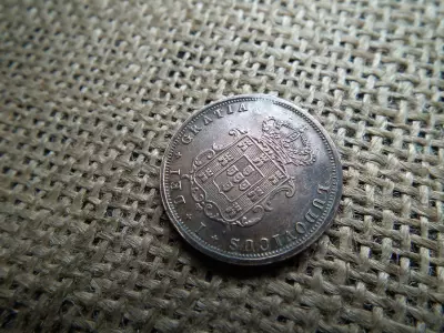 Angola , 5 reis 1872 , V réis , I. Lajos 