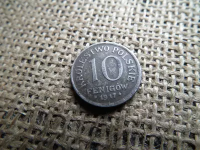 Lengyelország 10 pfenigov 1917 , 10 Fenigów 