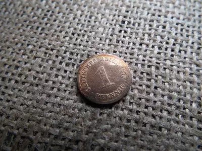 Birodalmi 1 pfennig 1875 E , ritkább