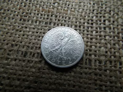 Lengyelország , ezüst  2 zloty 1933 , Zlotys Polonia 