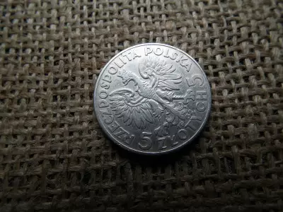 Lengyelország , ezüst  5 zloty 1932 , Zlotys Polonia 