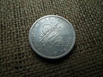 Ezüst 5 pengő 1938 ,  Szent István