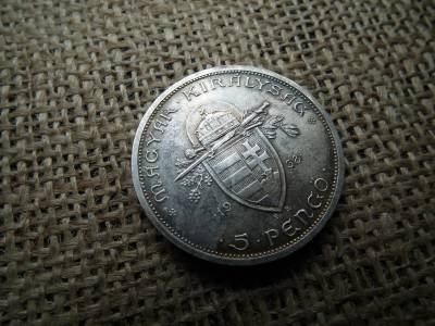 Ezüst 5 pengő 1938 ,  Szent István