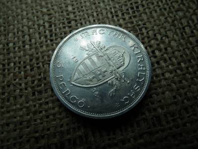 Ezüst 5 pengő 1938 ,  Szent István