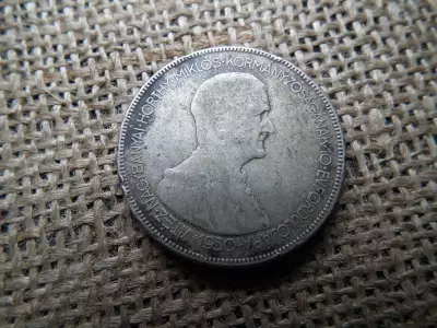 Ezüst 5 pengő 1930 , Horthy 