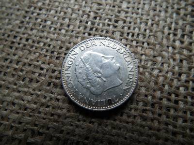 Hollandia , ezüst 1 gulden 1954 