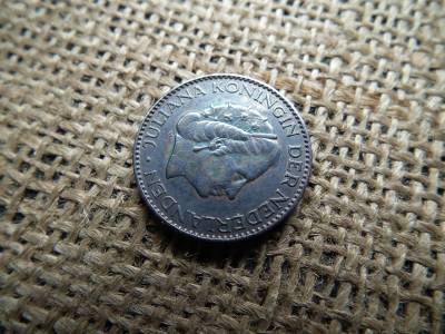 Hollandia , ezüst 1 gulden 1955