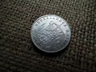 Hollandia , Holland Antillák  , ezüst 1 gulden 1963