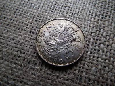 Hollandia , ezüst 2 1/2 gulden 1960
