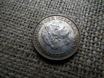 Hollandia , ezüst 2 1/2 gulden 1960