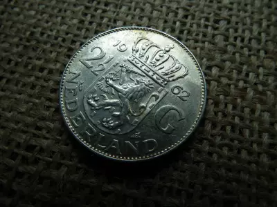 Hollandia , ezüst 2 1/2 gulden 1962