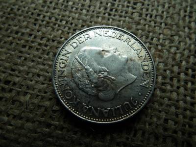Hollandia , ezüst 2 1/2 gulden 1962