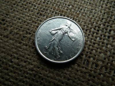 Franciaország , ezüst 5 frank 1964 , francs 