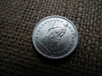 Svájc , ezüst 2 frank 1963 , francs 