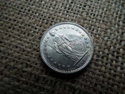 Svájc , ezüst 2 frank 1965 , francs 