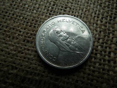 Svájc , ezüst 5 frank 1954 , francs 