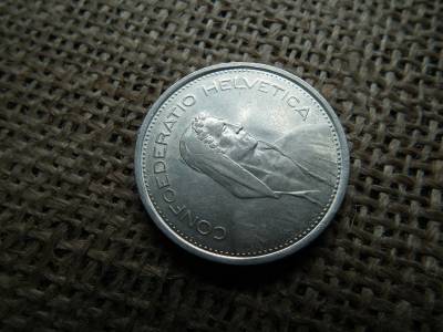 Svájc , ezüst 5 frank 1967 , francs 