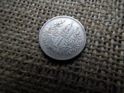 Ezüst 1 korona 1902 , corona 