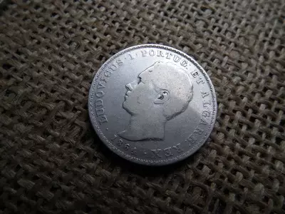 Portugália , ezüst 500 reis 1864