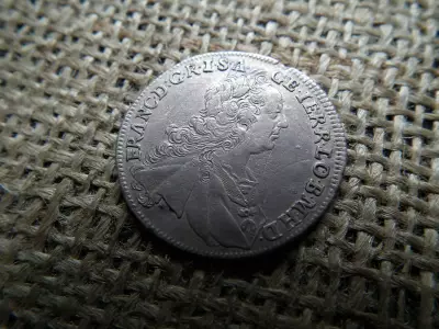 Ferenc , ezüst XVII krajcár 1754 KB , 17 kreuzer 