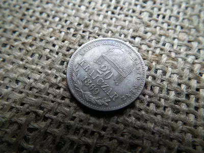 Ezüst 20 krajcár 1869 KB , MKVP 