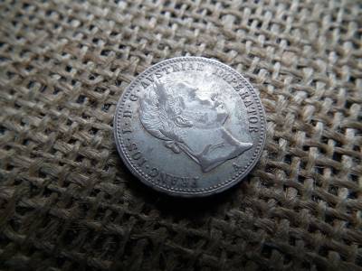 Ezüst 1/4 florin 1858 A , Bécs 