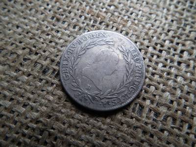 II. Lipót , ezüst  20 krajcár 1791 B