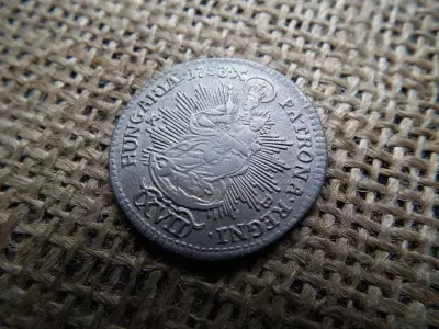 Mária Terézia , ezüst  17 Krajcár 1753 KB , XVII kreuzer 