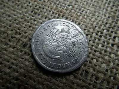 Mária Terézia , ezüst  15 Krajcár 1749 KB , XV kreuzer , füles volt 
