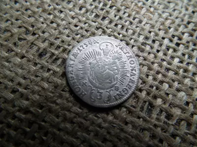 Mária Terézia , ezüst  3 Krajcár 1758 KB  , kreuzer 