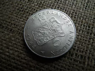 Hollandia , Holland Antillák  ezüst 2 1/2 gulden 1964