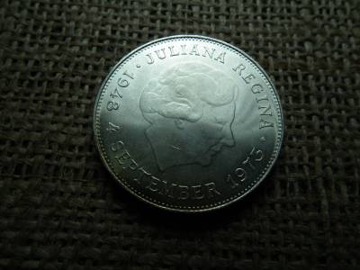 Hollandia , ezüst 10 gulden 1973