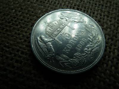 Ezüst 5 korona 1900 KB , átlagnál szebb ! 