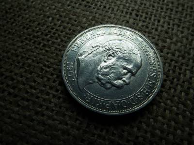 Ezüst 5 korona 1907 KB , Koronázási 
