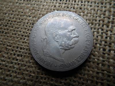 Ezüst 5 corona 1907 , korona 
