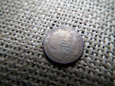 Ezüst 10 krajcár 1869 KB MKVP 