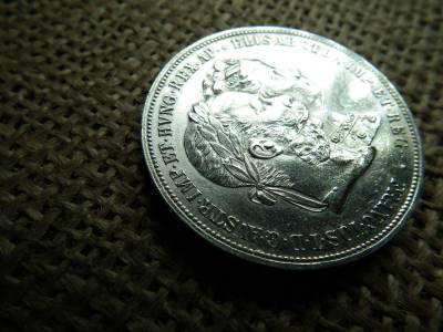 Ezüst 2 gulden 1879 , florin ,  ezüstlakodalom 