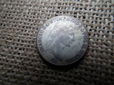 Ferenc , ezüst 20 krajcár 1835 B , nagyon szép , Madonnás 