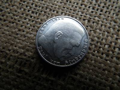 Birodalmi ezüst 2 márka 1936 J , ritka !  reichsmark
