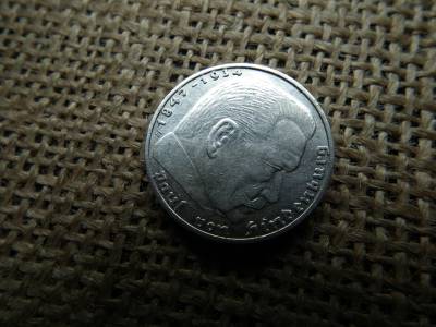 Birodalmi ezüst 2 márka 1936 E , ritka !  reichsmark